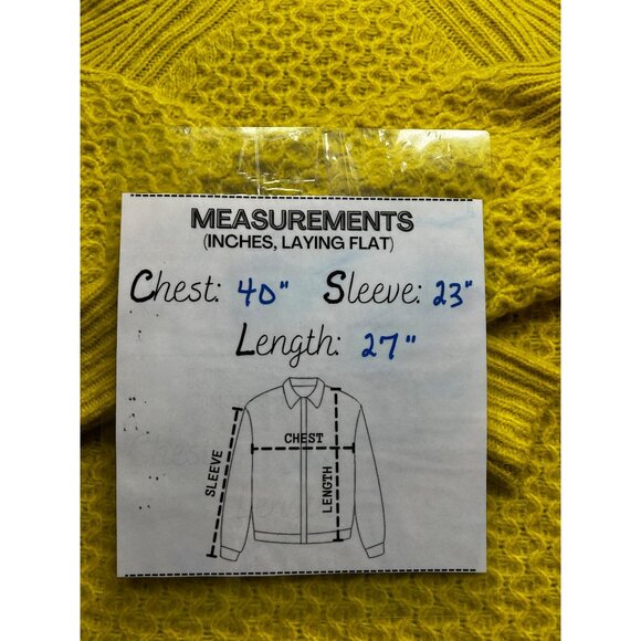Anthropologie Bia Mock Neck Alpaca Chunky Knit Sweater Womens XS Textured Yellow - Picture 5 of 5